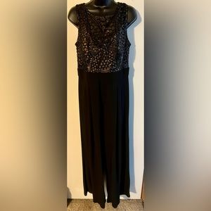 R&M Richards black sequins at the top jumpsuit